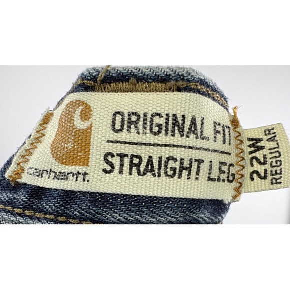 Carhartt Women's Medium Wash Denim Jeans Straight Leg Relax Fit Sz 22W - Picture 5 of 8